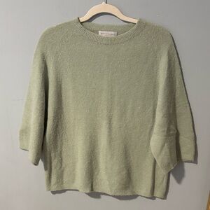 Italian Alpaca Wool‎ Blend Luxury Pale Green Sweater Quiet Luxury Old Money